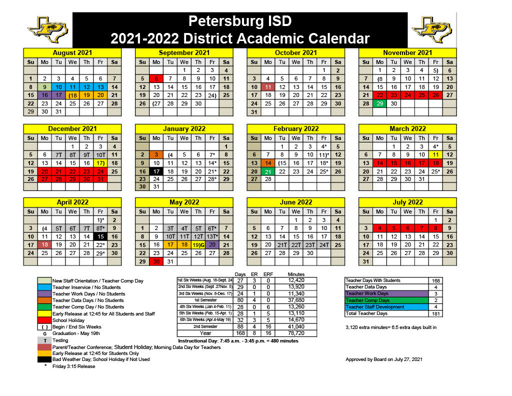 2021-22 District Academic Calendar 