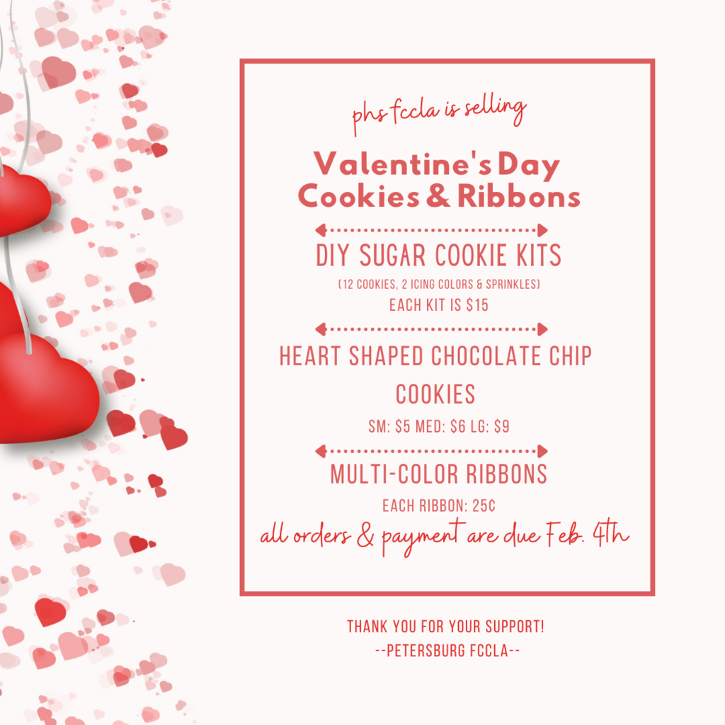 Valentine's Day Cookies & Ribbons